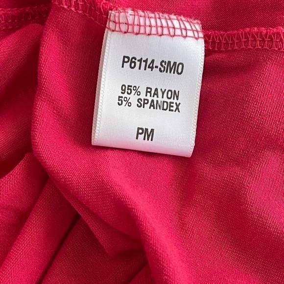 Loveappella Women's Red Rayon V-Neck 
Sleeveless Casual Long Maxi Dress Size PM - Picture 10 of 14